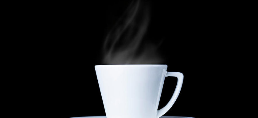 white-coffee-cup-and-steam-on-black